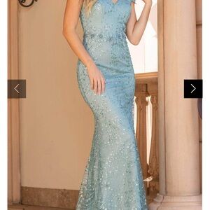 Dancing Queen Light Blue Maxi Dress